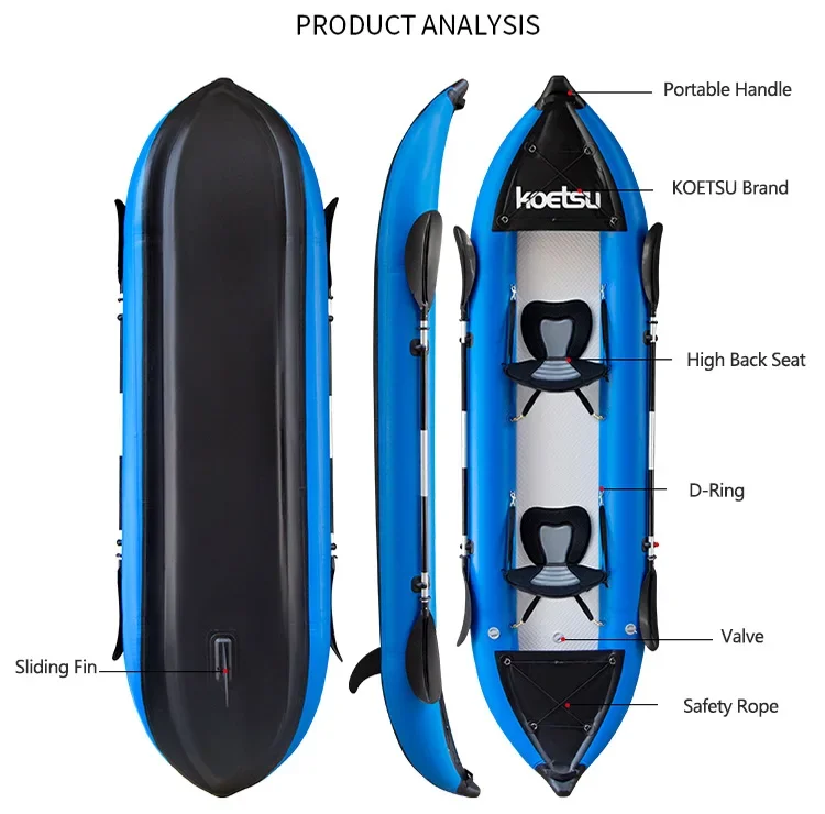 KoMarxiPVCインフレータブルカヤック、フィッシングカ - Fishing Boat Trailer のレビューと価格